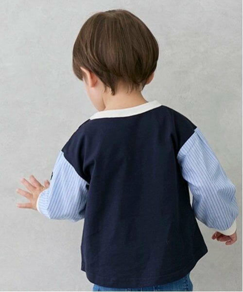 petit main / プティマイン Tシャツ | 働く車袖布帛Tシャツ | 詳細3