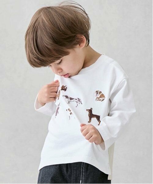 petit main / プティマイン Tシャツ | DOGS 長袖Tシャツ | 詳細1