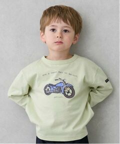 petit main / プティマイン Tシャツ | 乗り物アップリケ長袖Tシャツ