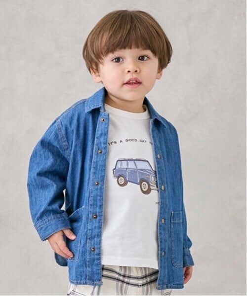 petit main / プティマイン Tシャツ | 乗り物アップリケ長袖Tシャツ | 詳細10