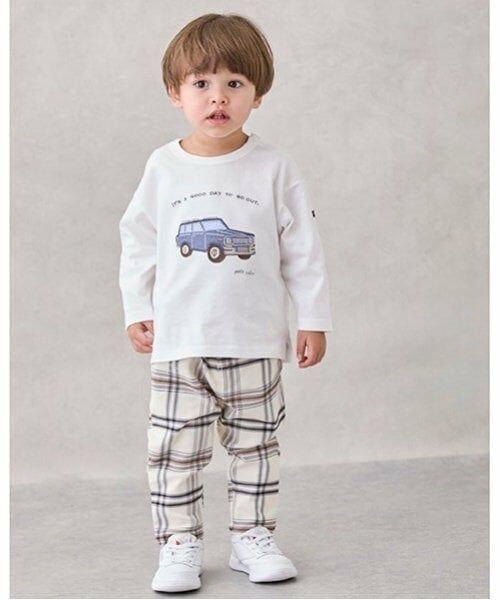 petit main / プティマイン Tシャツ | 乗り物アップリケ長袖Tシャツ | 詳細11