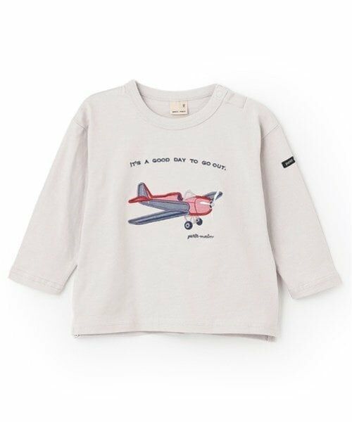 petit main / プティマイン Tシャツ | 乗り物アップリケ長袖Tシャツ | 詳細12
