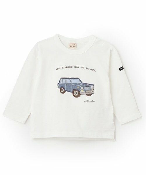 petit main / プティマイン Tシャツ | 乗り物アップリケ長袖Tシャツ | 詳細13