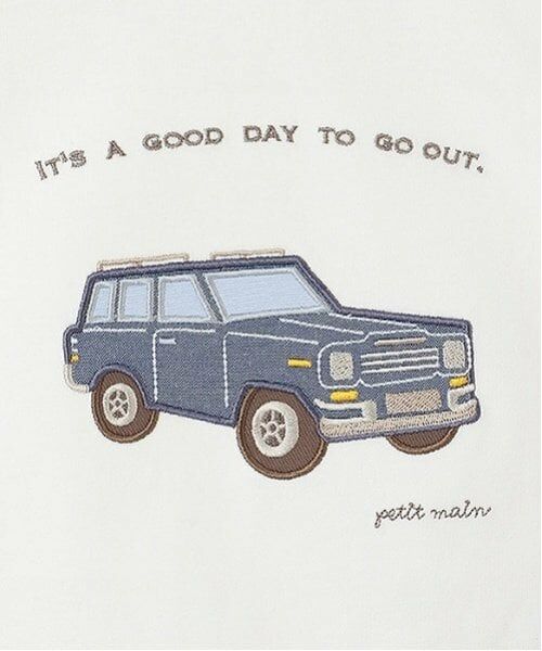 petit main / プティマイン Tシャツ | 乗り物アップリケ長袖Tシャツ | 詳細17