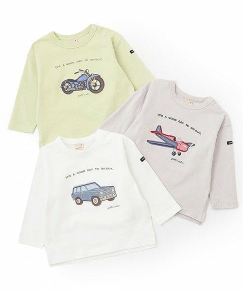 petit main / プティマイン Tシャツ | 乗り物アップリケ長袖Tシャツ | 詳細24