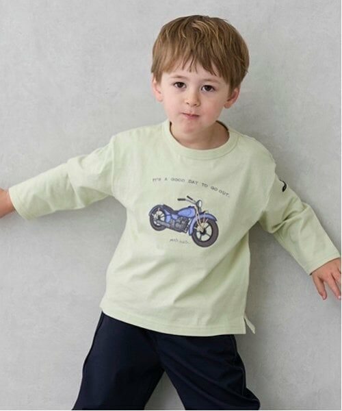 petit main / プティマイン Tシャツ | 乗り物アップリケ長袖Tシャツ | 詳細6