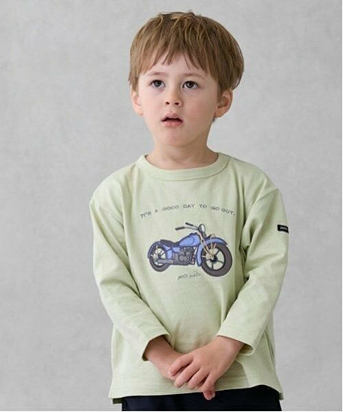 petit main / プティマイン Tシャツ | 乗り物アップリケ長袖Tシャツ | 詳細7