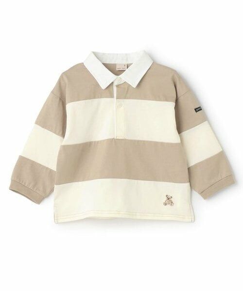 petit main / プティマイン Tシャツ | ラガー長袖Tシャツ（ベージュ）