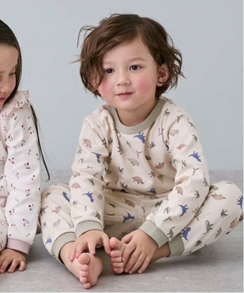 petit main / プティマイン ルームウェア | BOYS長袖パジャマ（薄ベージュ）