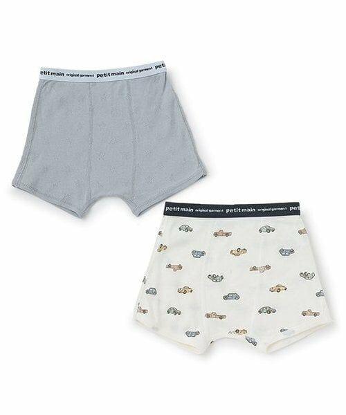 petit main / プティマイン ショーツ | 【弱酸性】ボクサーパンツ2P（モデレート ブルー）