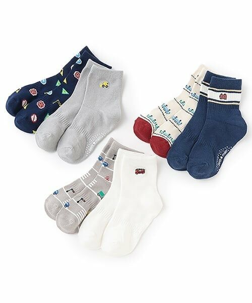 petit main / プティマイン ソックス | 乗り物クルーソックス2P | 詳細11