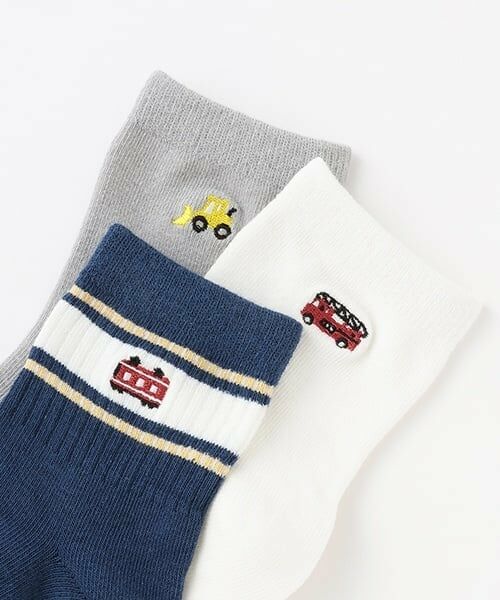 petit main / プティマイン ソックス | 乗り物クルーソックス2P | 詳細5