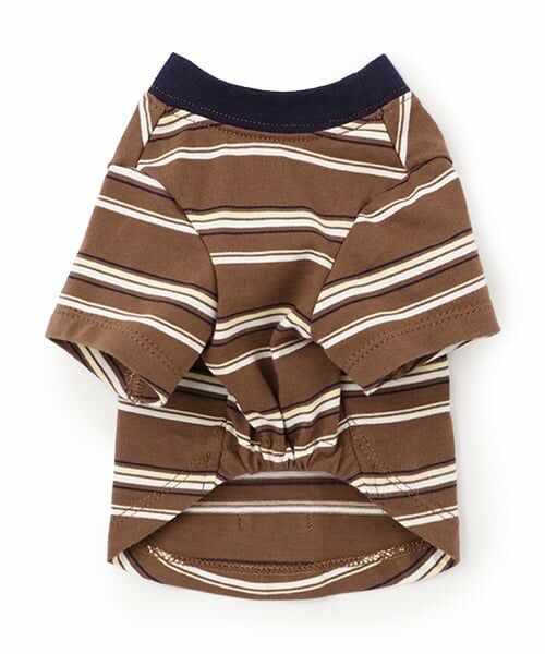 petit main / プティマイン ペットグッズ | 【リンク】【DOG】(防汚加工)マルチボーダーT | 詳細4