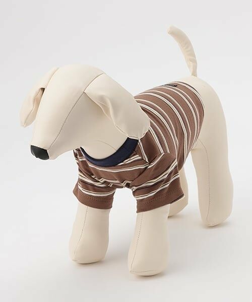 petit main / プティマイン ペットグッズ | 【リンク】【DOG】(防汚加工)マルチボーダーT | 詳細8