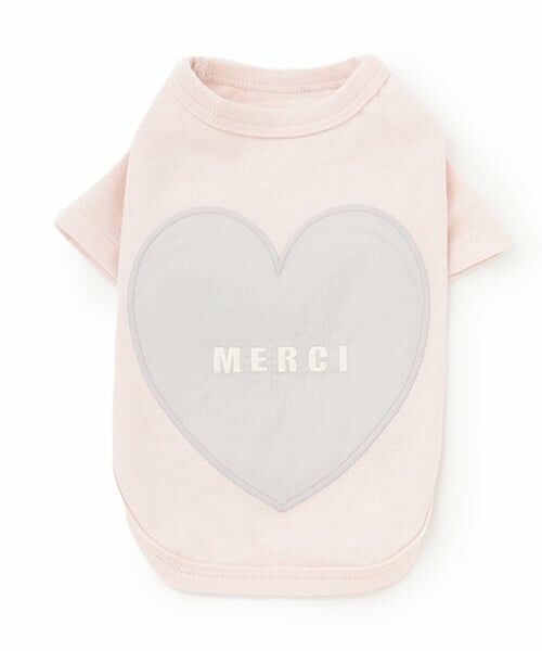 petit main / プティマイン ペットグッズ | 【リンク】【DOG】（防汚加工）背中ハートT（ライト ピンク）