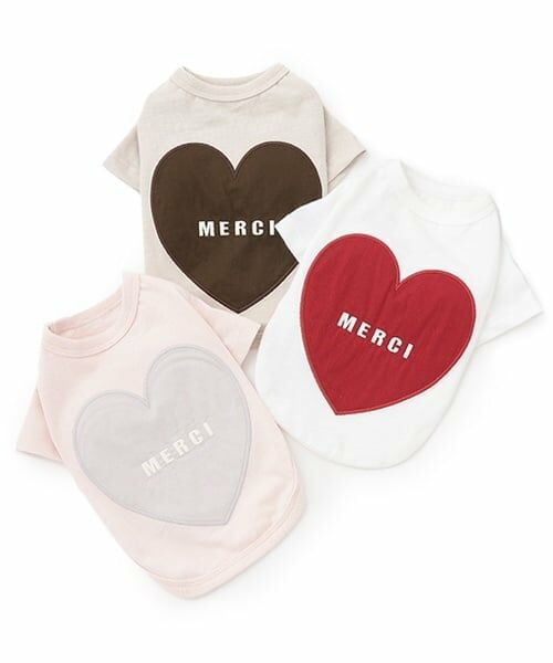 petit main / プティマイン ペットグッズ | 【リンク】【DOG】（防汚加工）背中ハートT | 詳細9