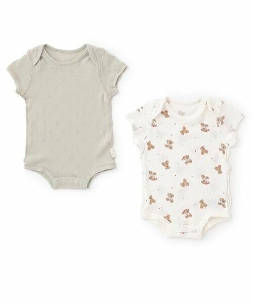 petit main / プティマイン 肌着 | 【弱酸性】ボディースーツ（ライト グリーン）