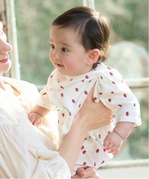 petit main / プティマイン ロンパース | 【弱酸性】7分袖2WAYオール（サーモン ピンク）