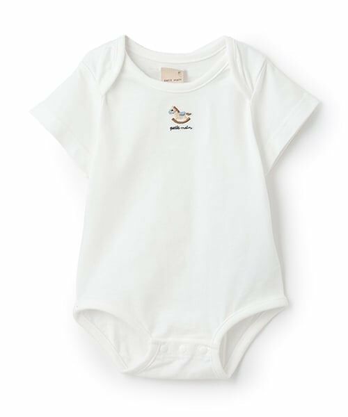 petit main / プティマイン ロンパース | 【GOODPRICE】半袖ロンパース（オフ ホワイト）