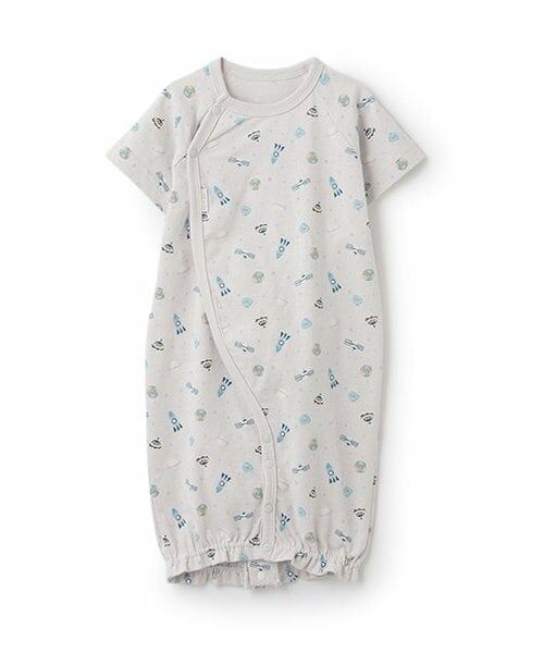 petit main / プティマイン ロンパース | 【GOODPRICE】半袖2WAYオール（ライト グレー）