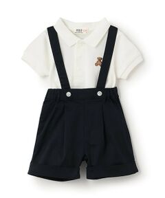 petit main / プティマイン ベビー・キッズウエア | 【POLO BCS】ポロシャツ＋サスつきパンツセット