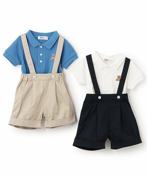 petit main / プティマイン ベビー・キッズウエア | 【POLO BCS】ポロシャツ＋サスつきパンツセット | 詳細13