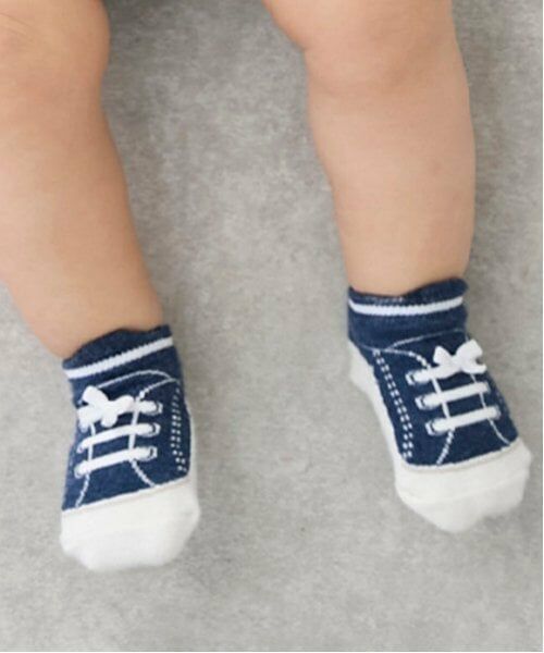 petit main / プティマイン ベビー・キッズウエア | スニーカーソックス（紺）