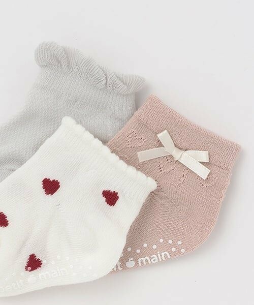 petit main / プティマイン ベビー・キッズウエア | アソート3Pソックス | 詳細3
