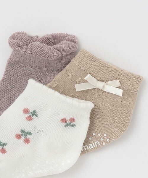 petit main / プティマイン ベビー・キッズウエア | アソート3Pソックス | 詳細4
