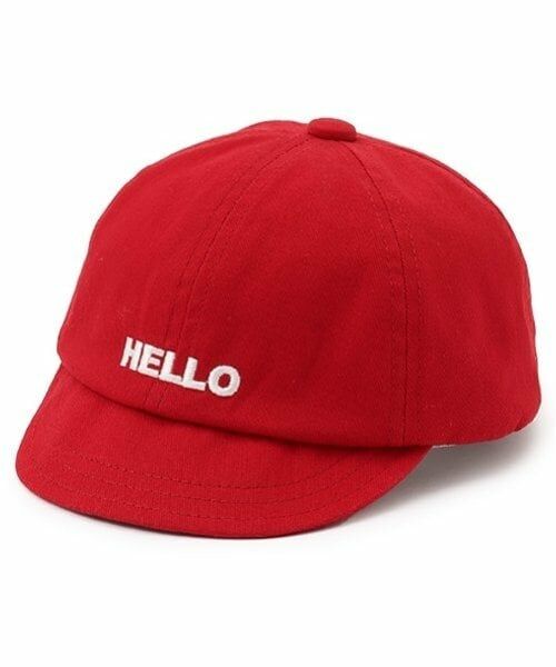 petit main / プティマイン ベビー・キッズグッズ | ロゴ刺繍キャップ（赤）