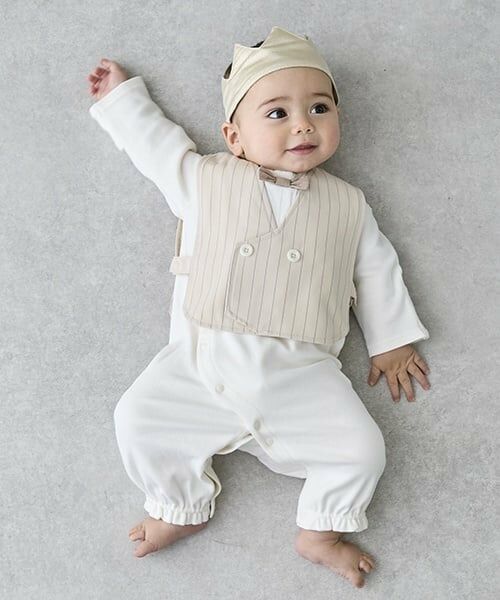 petit main / プティマイン ロンパース | 【オーガニック】アニマル2WAYオール | 詳細1