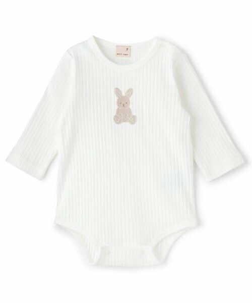 petit main / プティマイン ロンパース | 【弱酸性】アニマルロンパース（アイボリー）