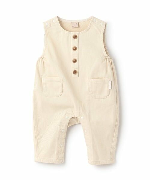 petit main / プティマイン ベビー・キッズウエア | デニムサロペット（アイボリー）