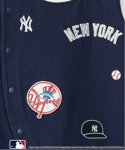 petit main / プティマイン ロンパース | 【MLB】ワッペンカバーオール | 詳細15