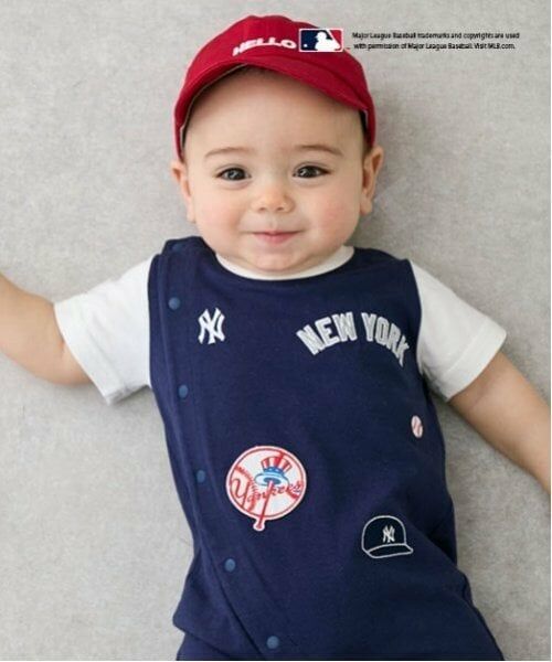 petit main / プティマイン ロンパース | 【MLB】ワッペンカバーオール | 詳細2