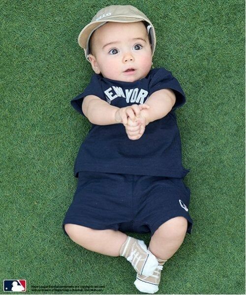 petit main / プティマイン ベビー・キッズウエア | 【MLB】カットソーセットアップ(紺)