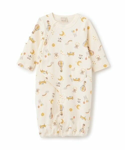 petit main / プティマイン ロンパース | 【弱酸性】SKYアニマル2WAYオール（アイボリー）