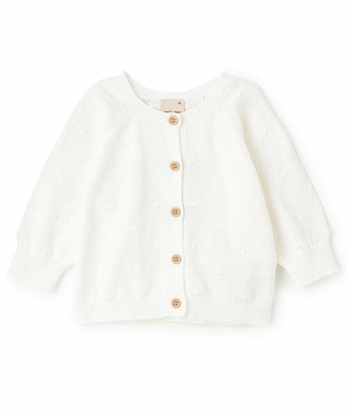 petit main / プティマイン カーディガン・ボレロ | ポコポコカーディガン（オフ ホワイト）
