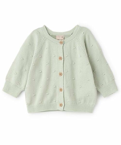 petit main / プティマイン カーディガン・ボレロ | ポコポコカーディガン（ライト グリーン）
