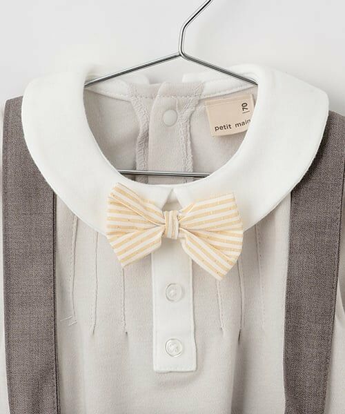 petit main / プティマイン ベビー・キッズウエア | ネクタイ付きロンパース+パンツセット | 詳細12