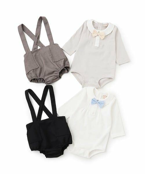 petit main / プティマイン ベビー・キッズウエア | ネクタイ付きロンパース+パンツセット | 詳細18