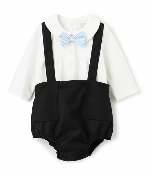 petit main / プティマイン ベビー・キッズウエア | ネクタイ付きロンパース+パンツセット | 詳細3
