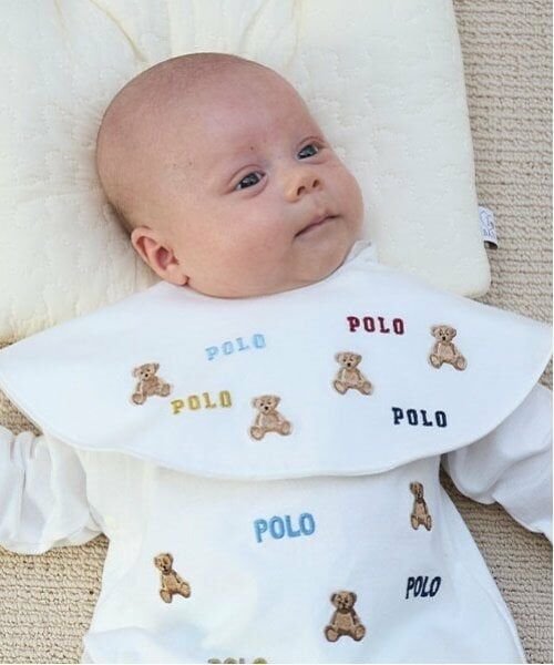 petit main / プティマイン スタイ・ビブ | 【POLO】刺しゅうスタイ（オフ ホワイト）