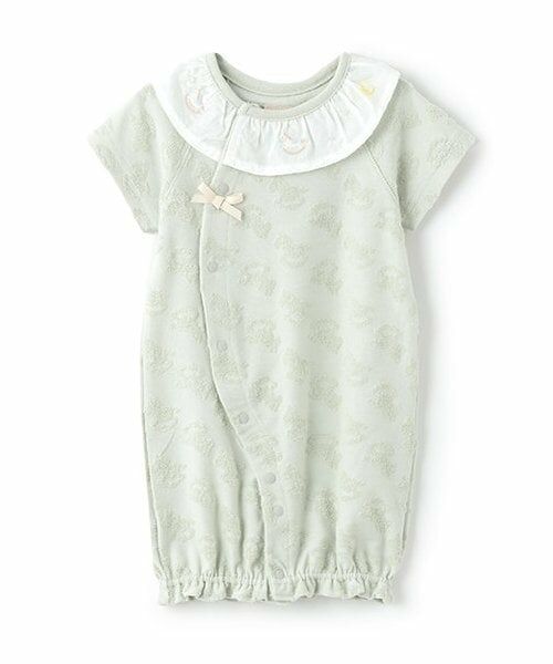 petit main / プティマイン ロンパース | 【弱酸性】衿刺しゅう2WAYオール（ライト グリーン）