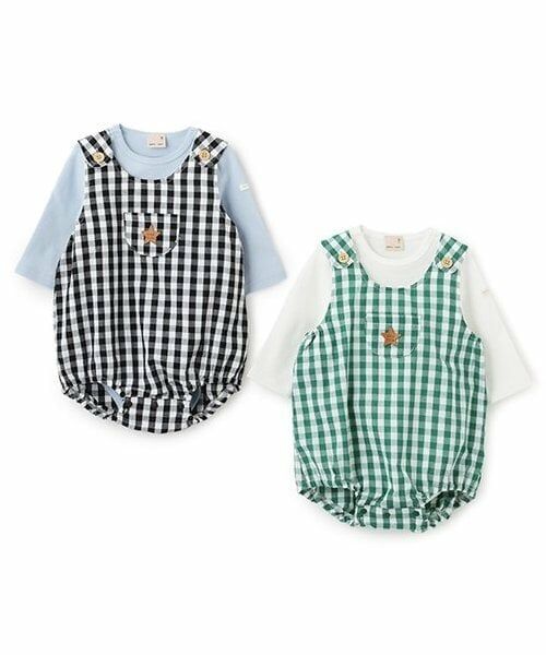 petit main / プティマイン ベビー・キッズウエア | チェックサロペットセット | 詳細11