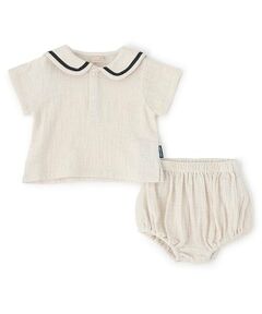 petit main / プティマイン ベビー・キッズウエア | ガーゼセーラーセットアップ