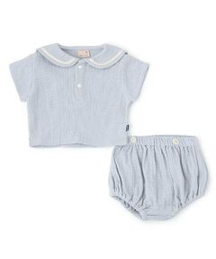 petit main / プティマイン ベビー・キッズウエア | ガーゼセーラーセットアップ