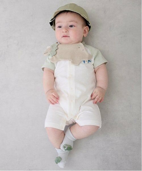 petit main / プティマイン ロンパース | ラグランカバーオール | 詳細3