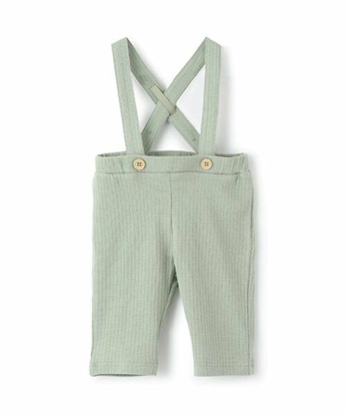 petit main / プティマイン ベビー・キッズウエア | サス付きパンツ（薄カーキ）