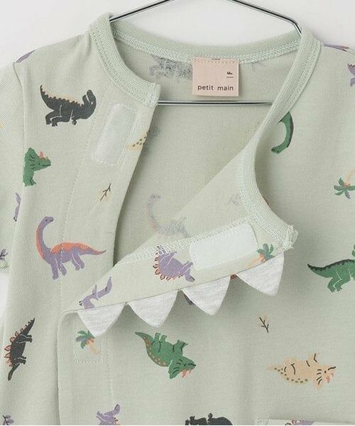 petit main / プティマイン ロンパース | 【弱酸性】恐竜2WAYオール | 詳細4